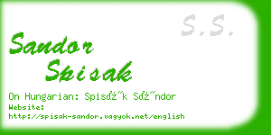 sandor spisak business card